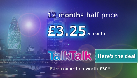 TalkTalk half price broadband